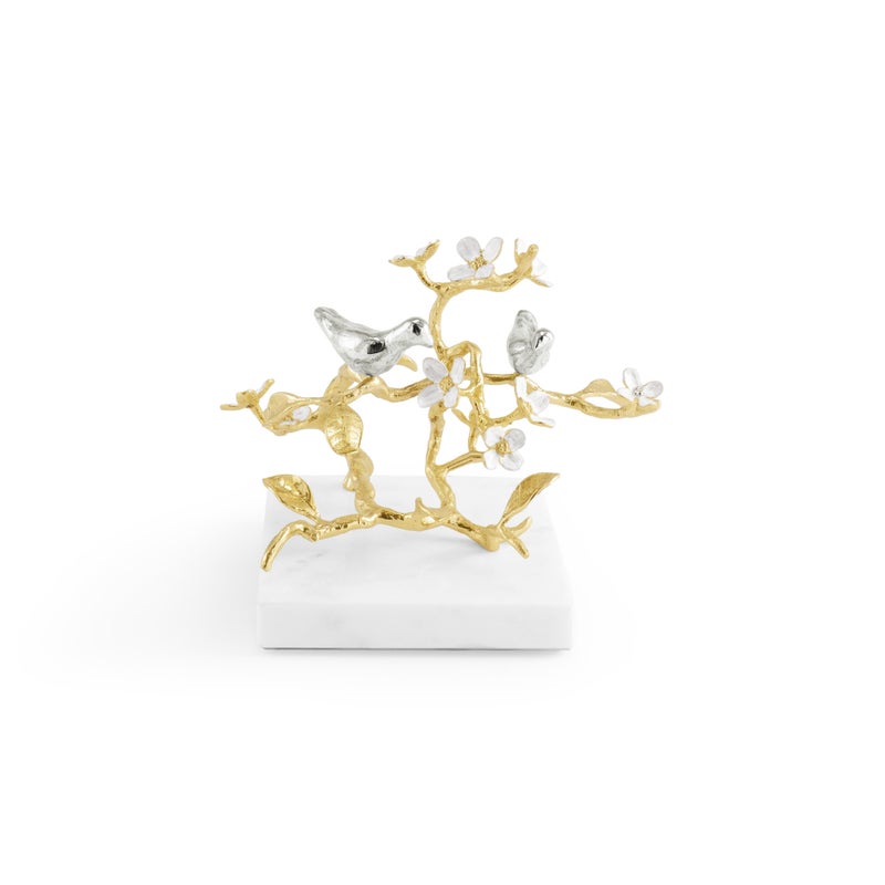 Lovebirds Silver &amp; Gold  Decorative Object