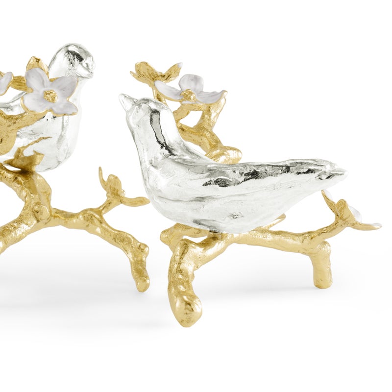 Lovebirds Silver & Gold Pair Decorative Object (2 pc) – Michael Aram