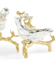 Lovebirds Silver & Gold Pair Decorative Object (2 pc)