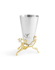 Lovebirds Silver & Gold Small Vase