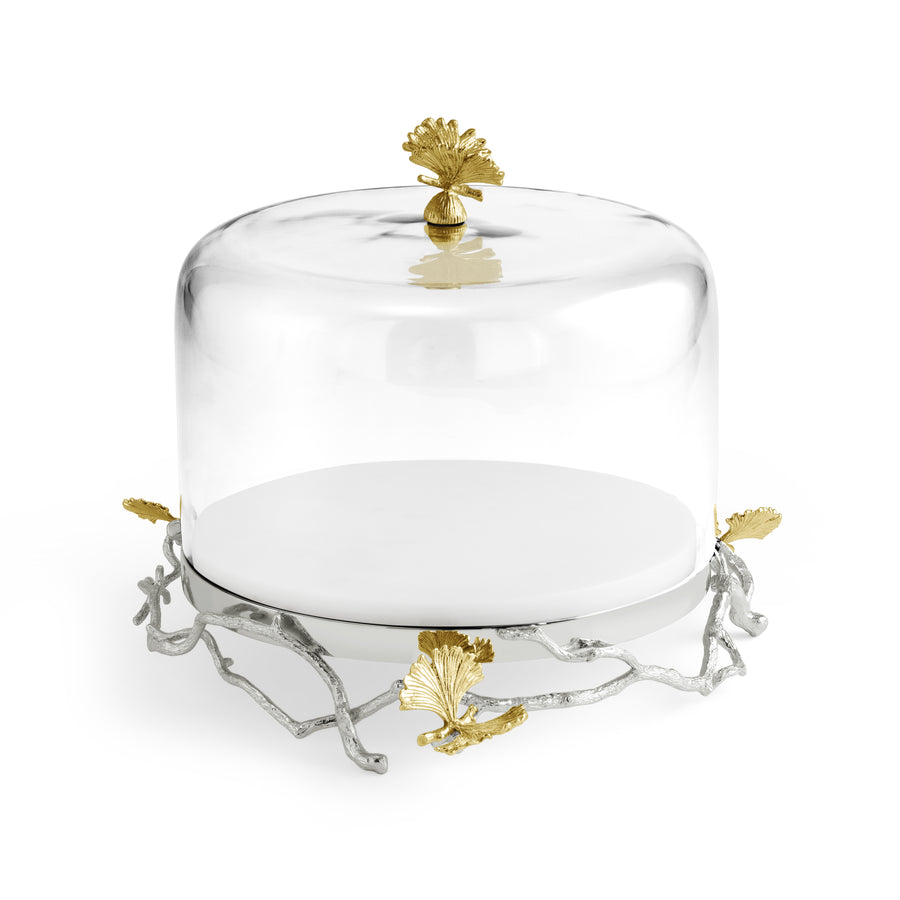 Butterfly Ginkgo Luxe Cake Stand with Dome