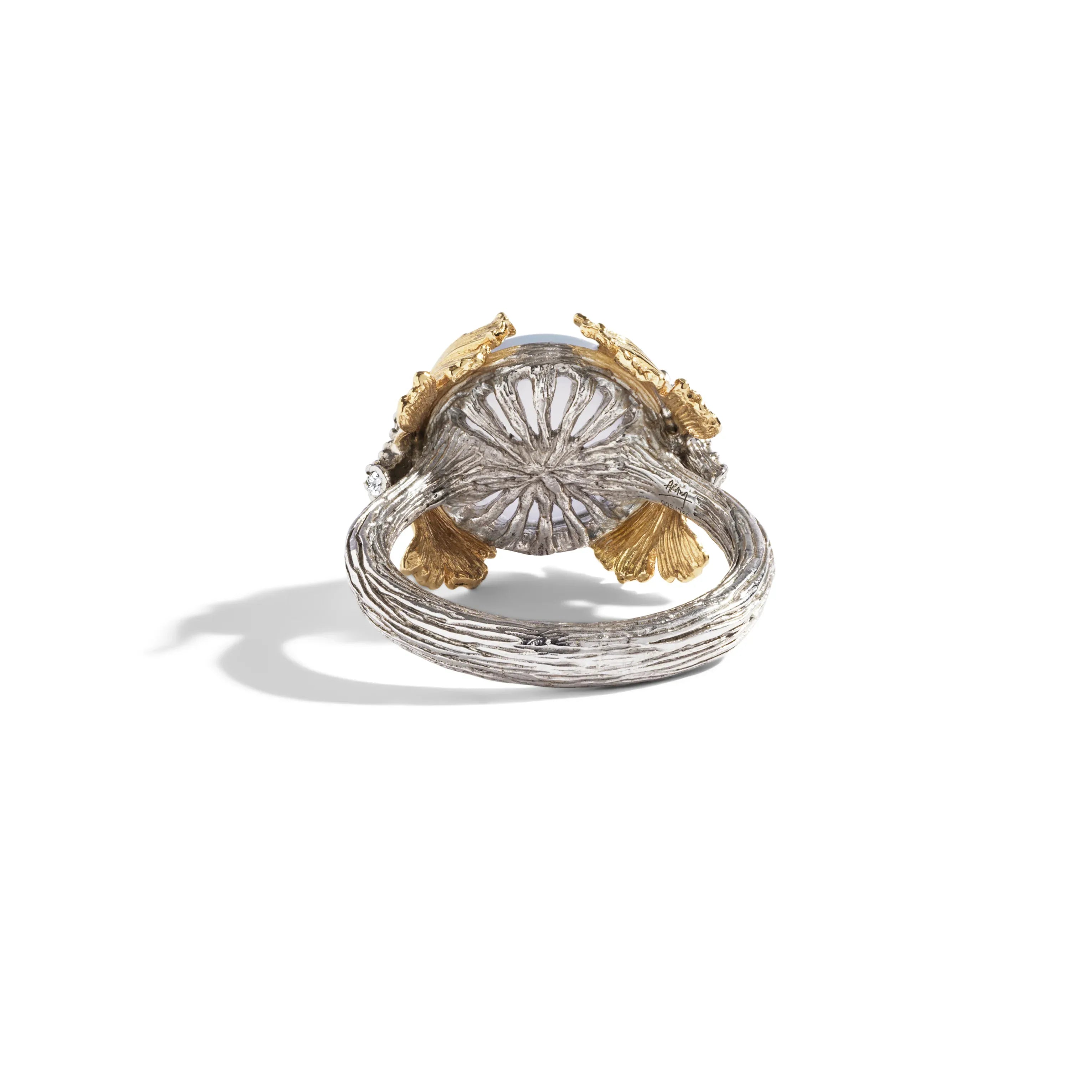 Butterfly Ginkgo Ring with Chalcedony and Diamonds – Michael Aram