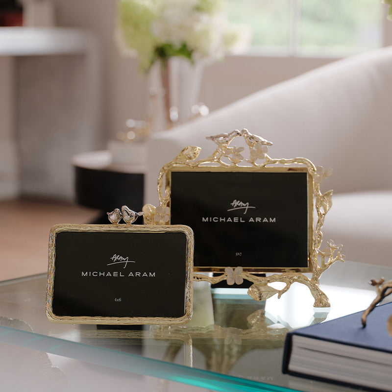 Lovebirds Silver & Gold 5 x 7 Frame