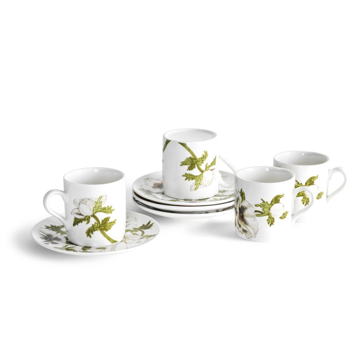 Michael Aram Anemone Painted Demitasse Set of 4