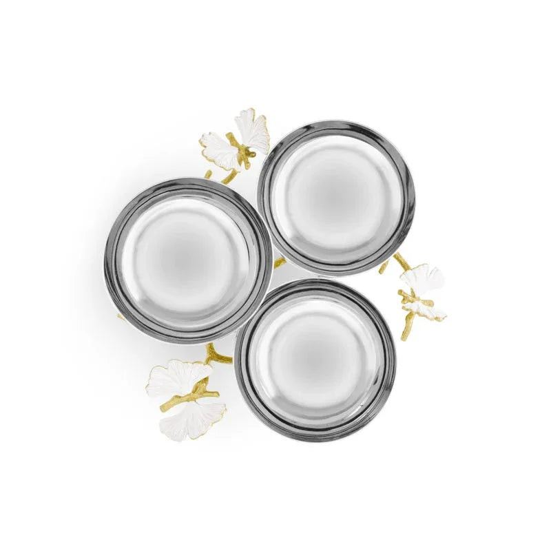 Butterfly Gingko Gold Triple Bowl – Michael Aram