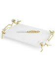 Michael Aram Butterfly Ginkgo Gold Cheeseboard with Spreader