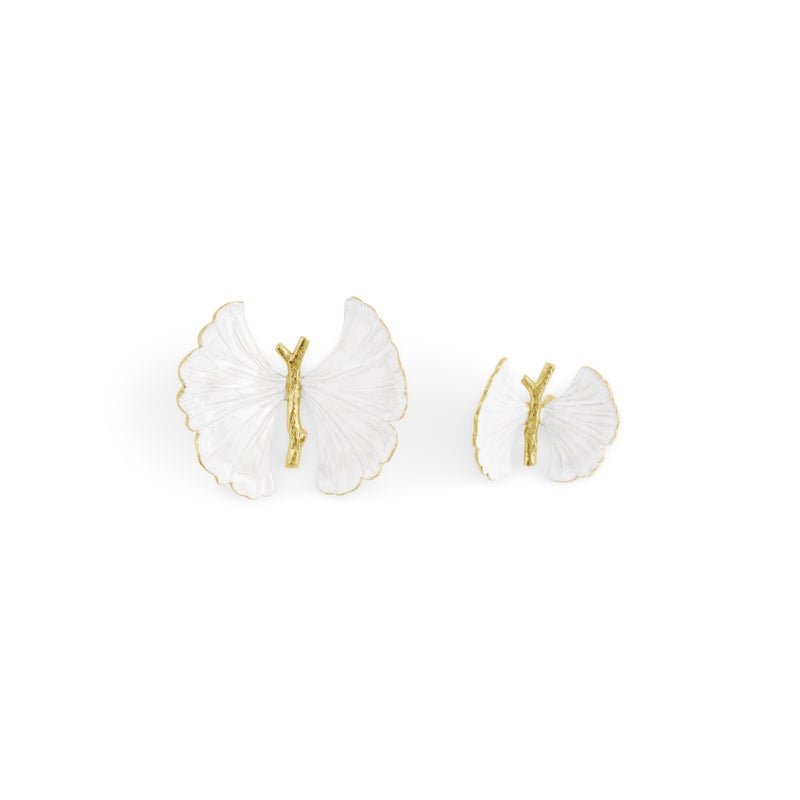 Michael Aram Butterfly Ginkgo Gold Decorative Objects Set of 2