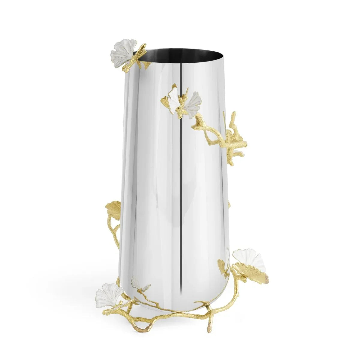 Butterfly Ginkgo Gold Vase – Michael Aram
