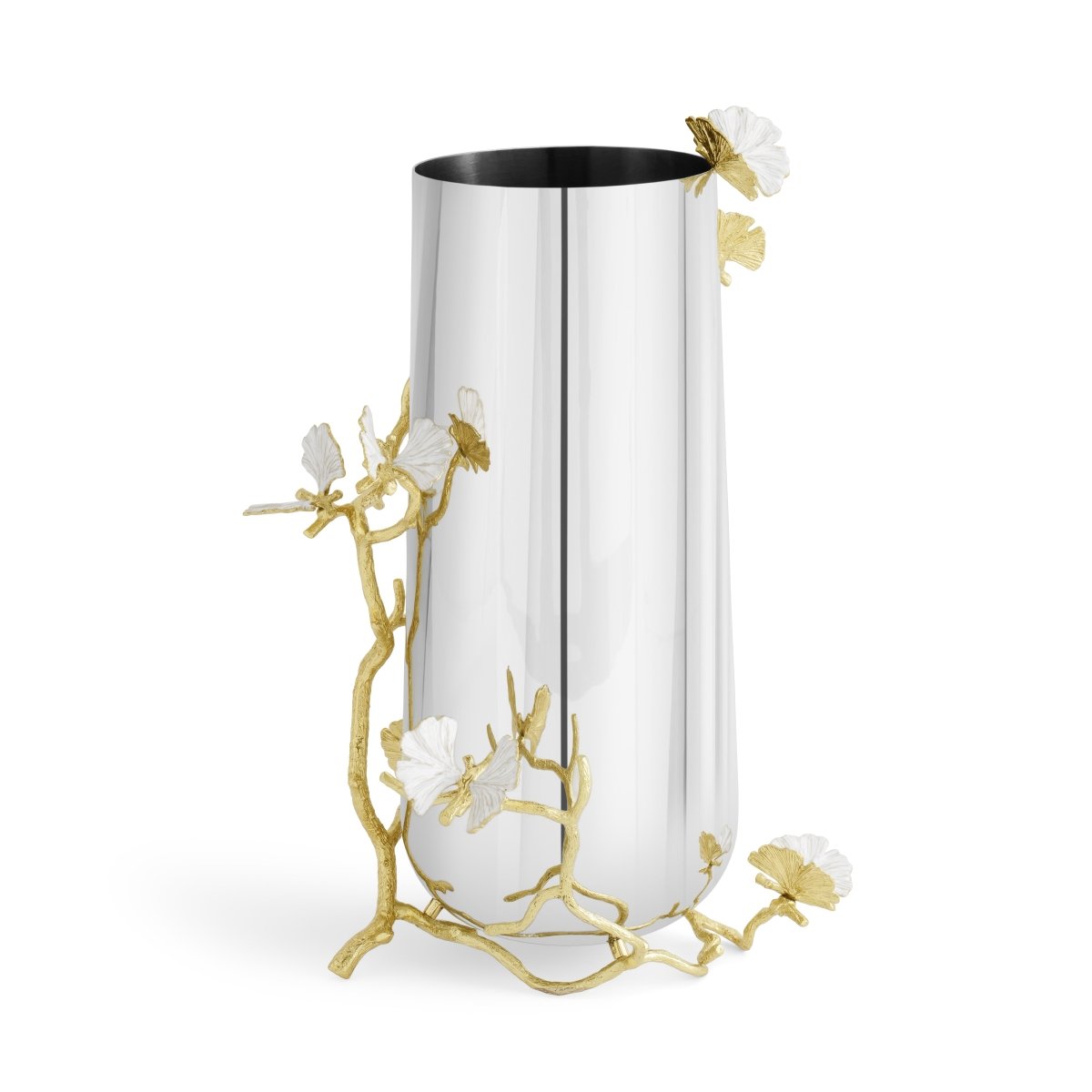 Butterfly Ginkgo Gold Vase – Michael Aram
