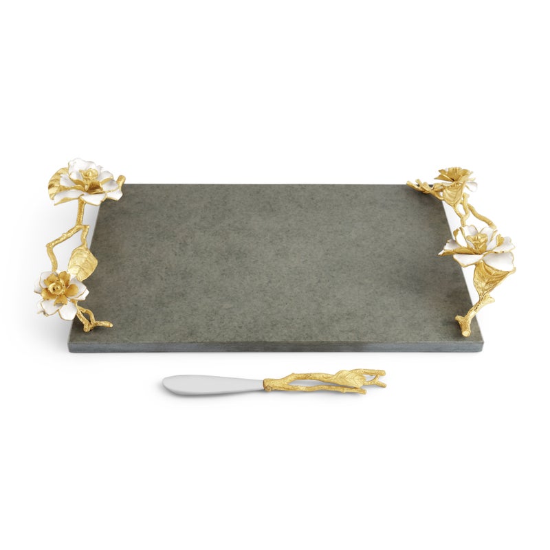 Michael Aram Gardenia Cheeseboard with Knife