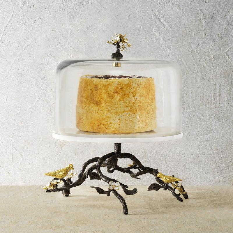 【レア美品】ミントン★ゴールドフラワー★トリオ　ペア Lovebirds Cake Stand with Dome – Michael Aram