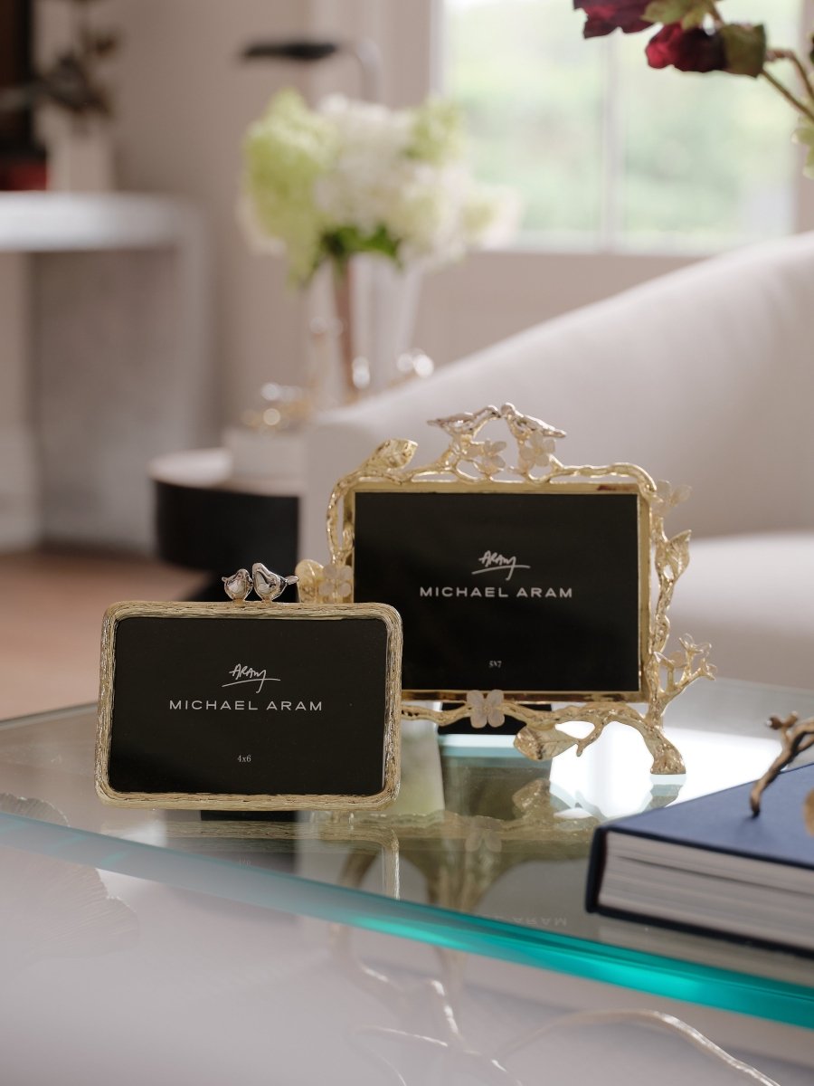 Michael Aram Lovebirds Silver & Gold 5 x 7 Frame