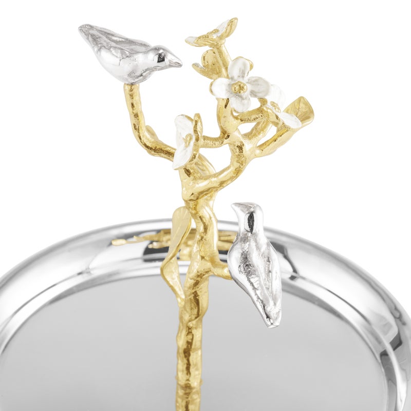 Michael Aram Lovebirds Silver & Gold Etagere