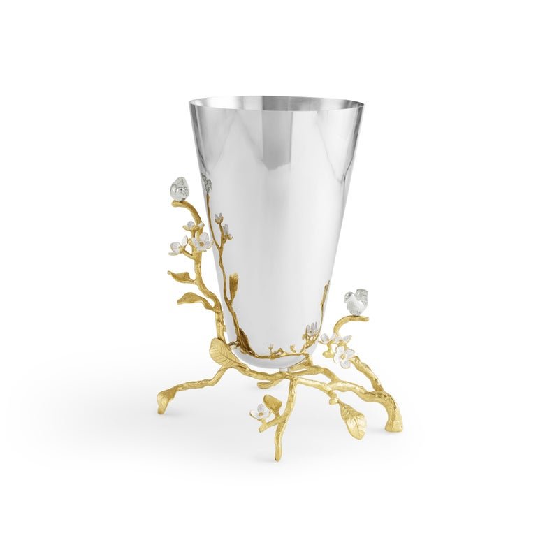 Michael Aram Lovebirds Silver & Gold Medium Vase
