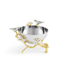 Michael Aram Lovebirds Silver & Gold Nut Bowl
