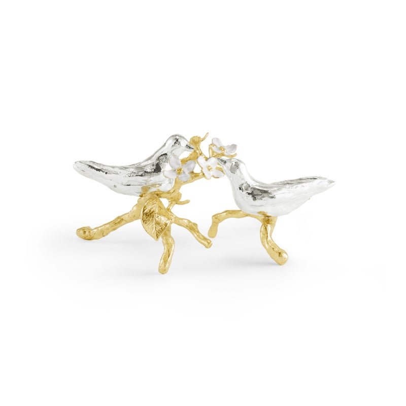Michael Aram Lovebirds Silver & Gold Pair Decorative Object (2 pc)