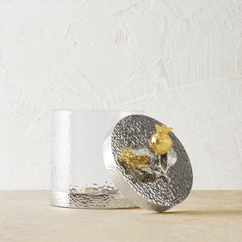 Michael Aram Pomegranate Silver &amp; Gold Canister