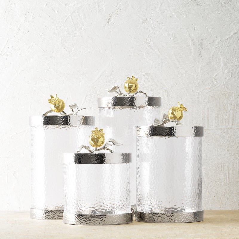 Michael Aram Pomegranate Silver &amp; Gold Canister