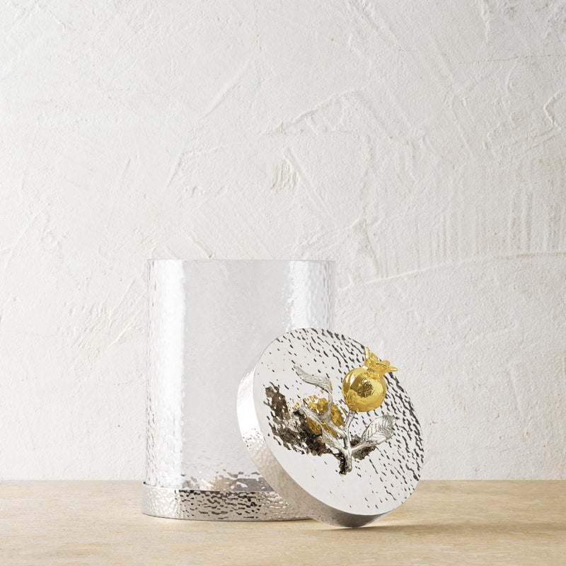 Michael Aram Pomegranate Silver &amp; Gold Canister