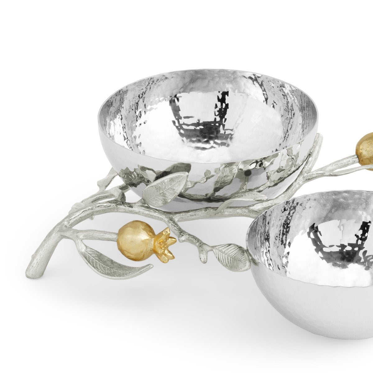 Michael Aram Pomegranate Silver & Gold Double Bowl