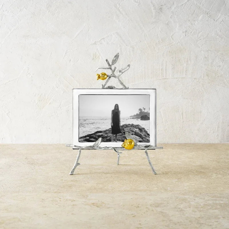 Pomegranate Silver & Gold Easel Frame – Michael Aram