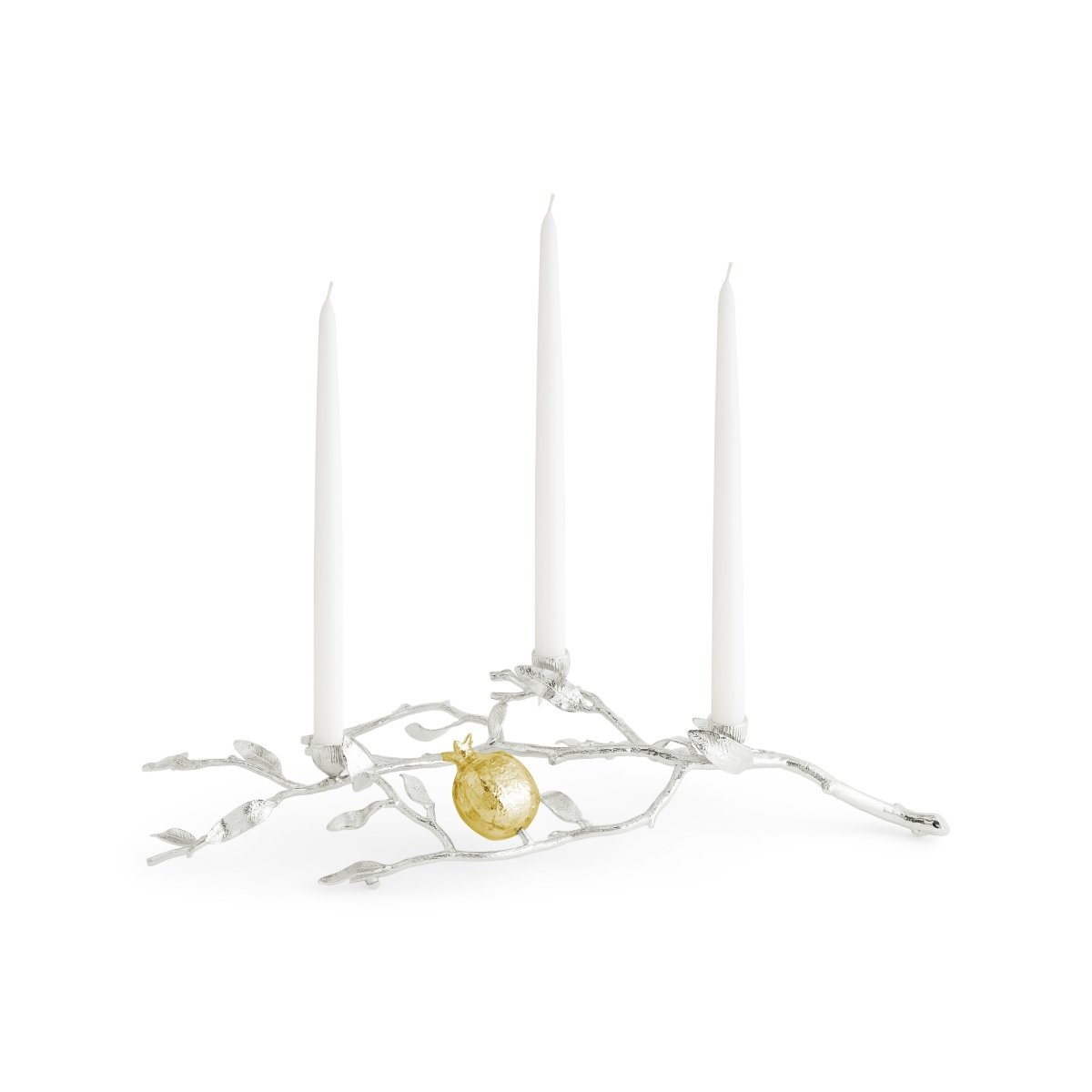 Michael Aram Pomegranate Silver &amp; Gold Low Candleholders