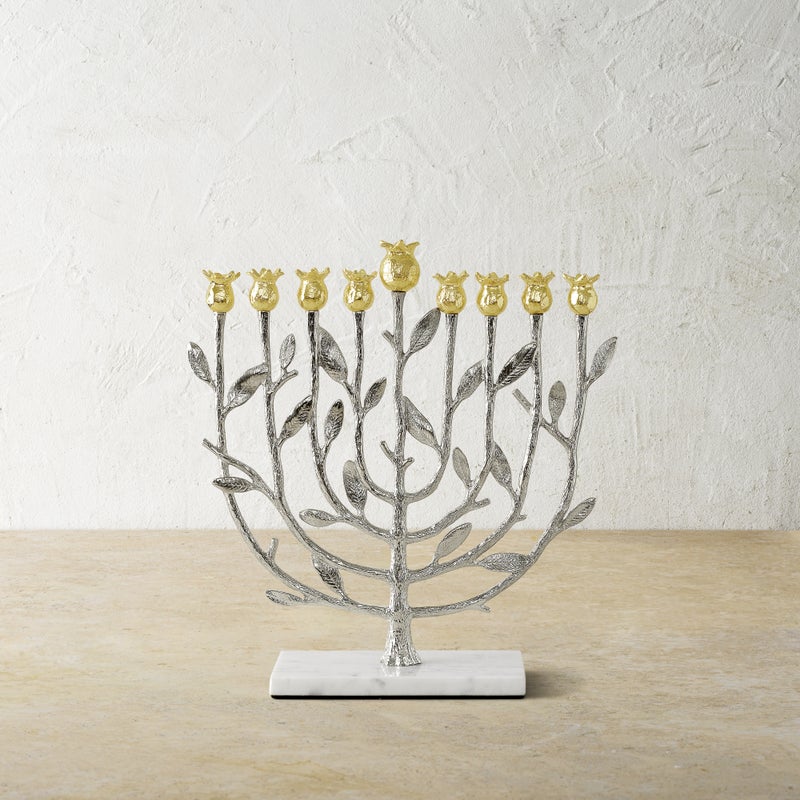 Michael Aram Pomegranate Silver & Gold Menorah