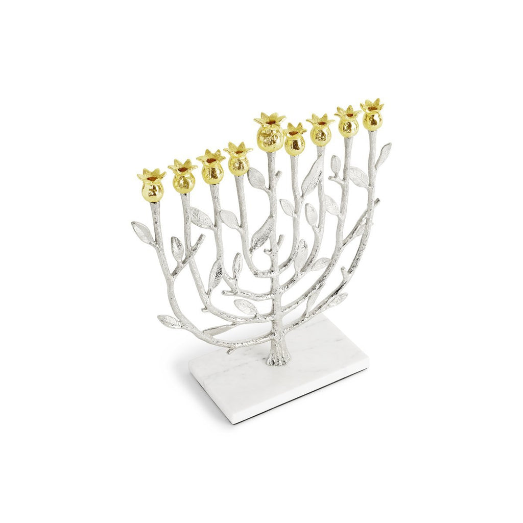 Pomegranate Silver & Gold Menorah – Michael Aram