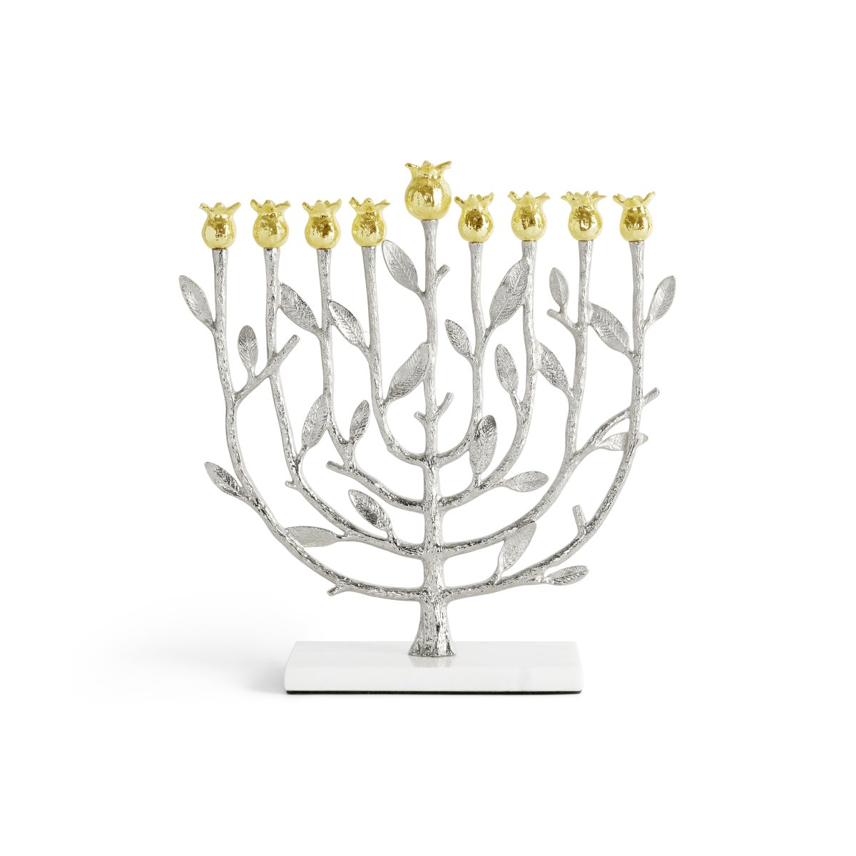 Pomegranate Silver & Gold Menorah – Michael Aram