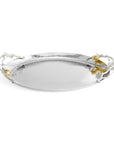 Michael Aram Pomegranate Silver & Gold Oval Tray