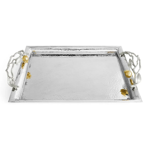 Michael Aram Pomegranate Silver & Gold Serving Tray
