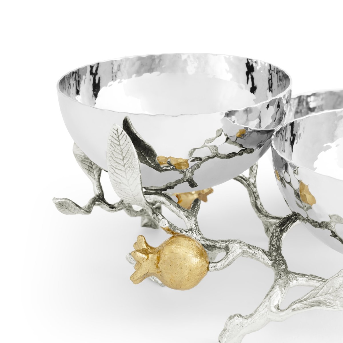 Michael Aram Pomegranate Silver &amp; Gold Triple Bowl