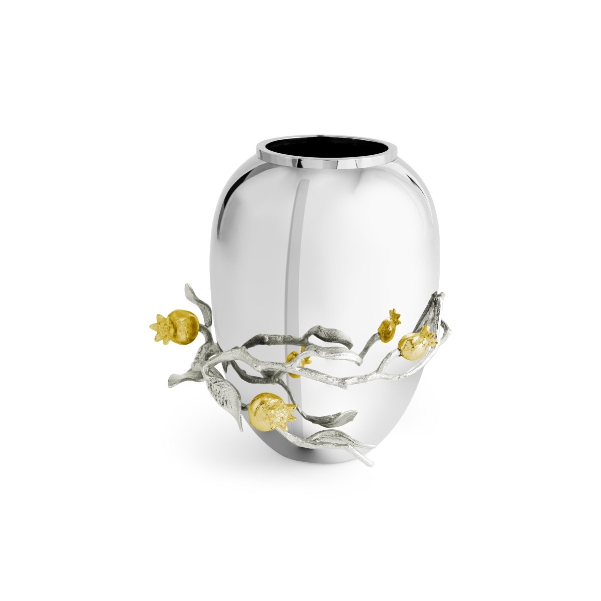 Michael Aram Pomegranate Silver &amp; Gold Vase