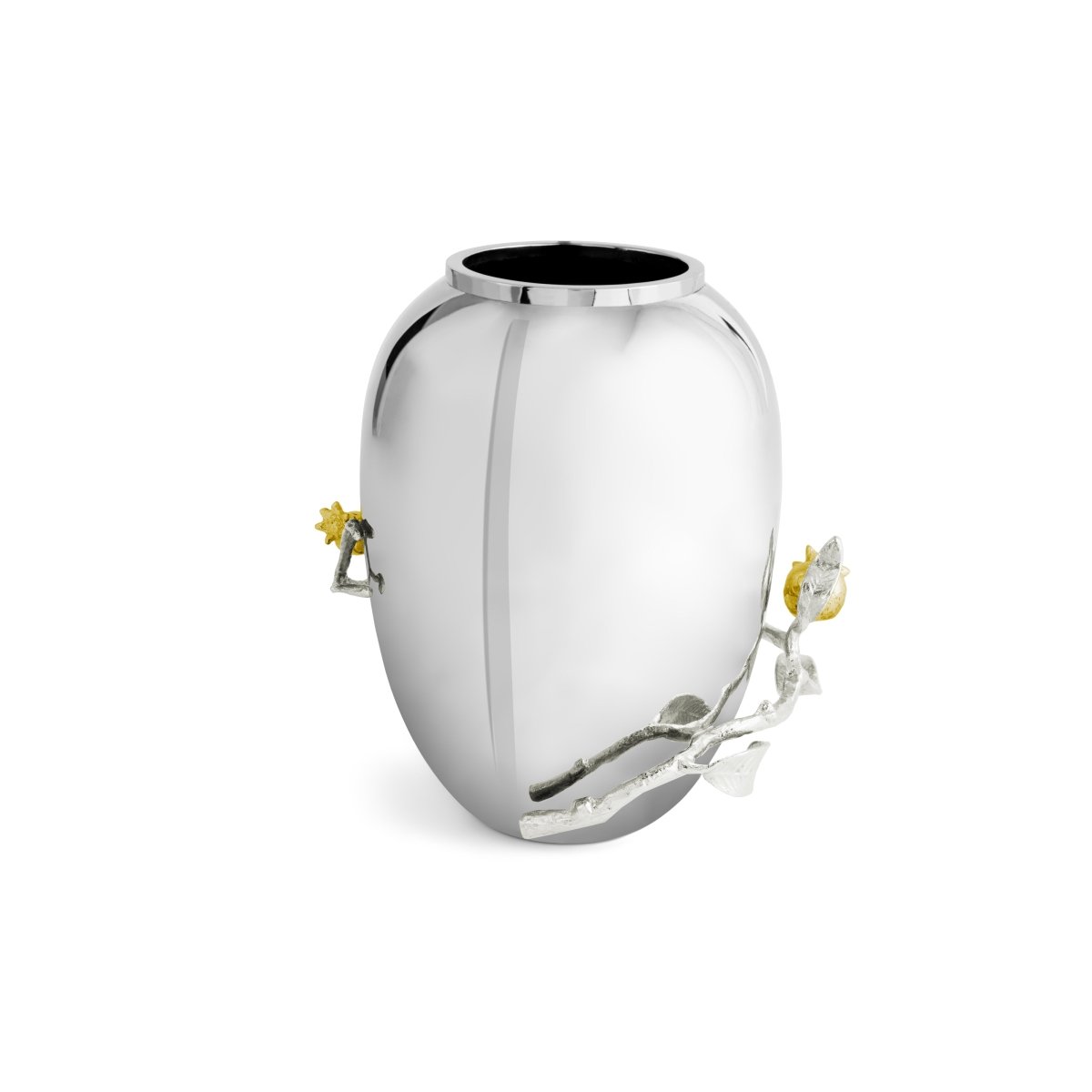 Michael Aram Pomegranate Silver &amp; Gold Vase