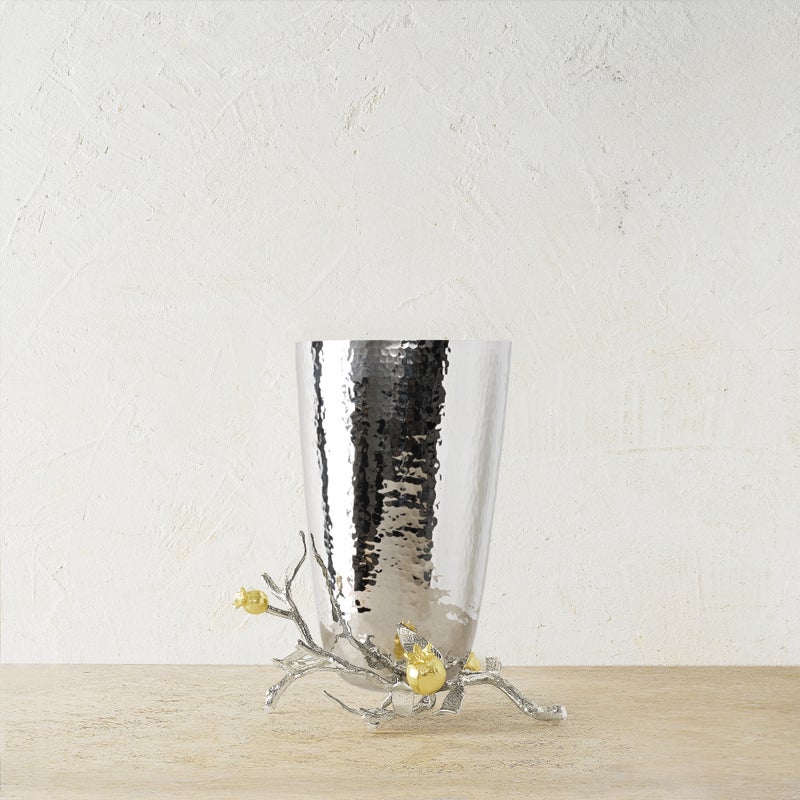 Michael Aram Pomegranate Silver &amp; Gold Vase