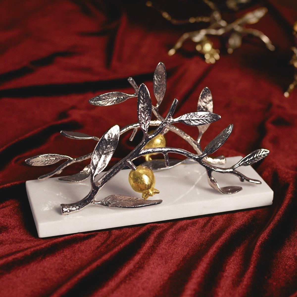 Michael Aram Pomegranate Silver &amp; Gold Vertical Napkin Holder