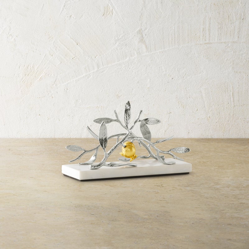 Michael Aram Pomegranate Silver &amp; Gold Vertical Napkin Holder