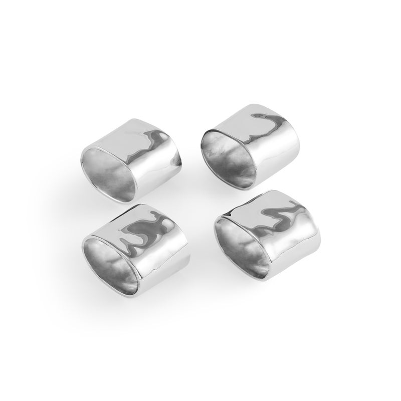 Michael Aram Reflective Gift Set - Napkin Rings and Napkins S/4