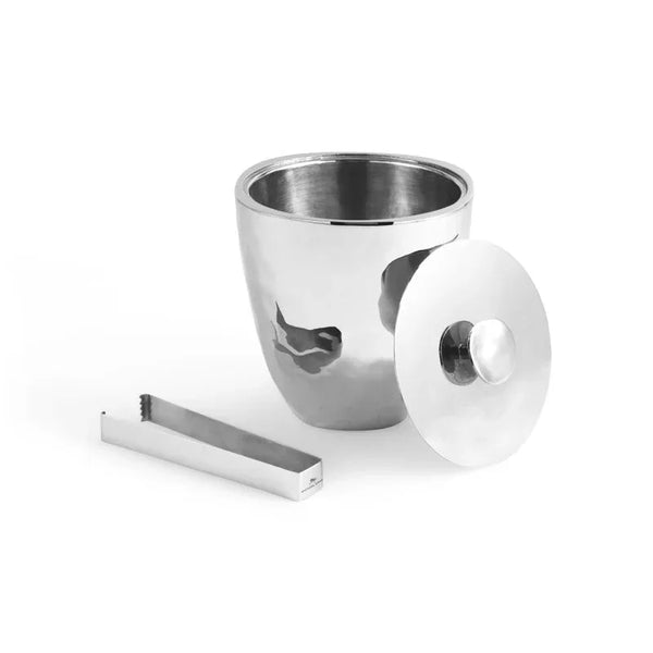 Sagaform Secchiello Per Ghiaccio In Acciaio Inox Con Pinza - Isolato, Dimensioni 180x185mm, Design Di Matz Borgström