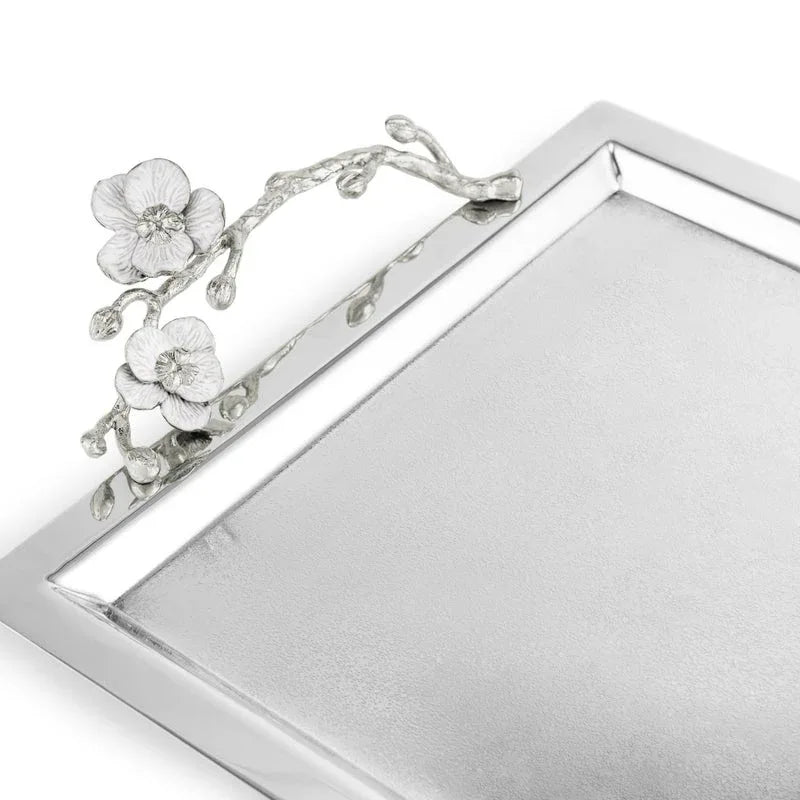 Silver Orchid Large Tray – Michael Aram