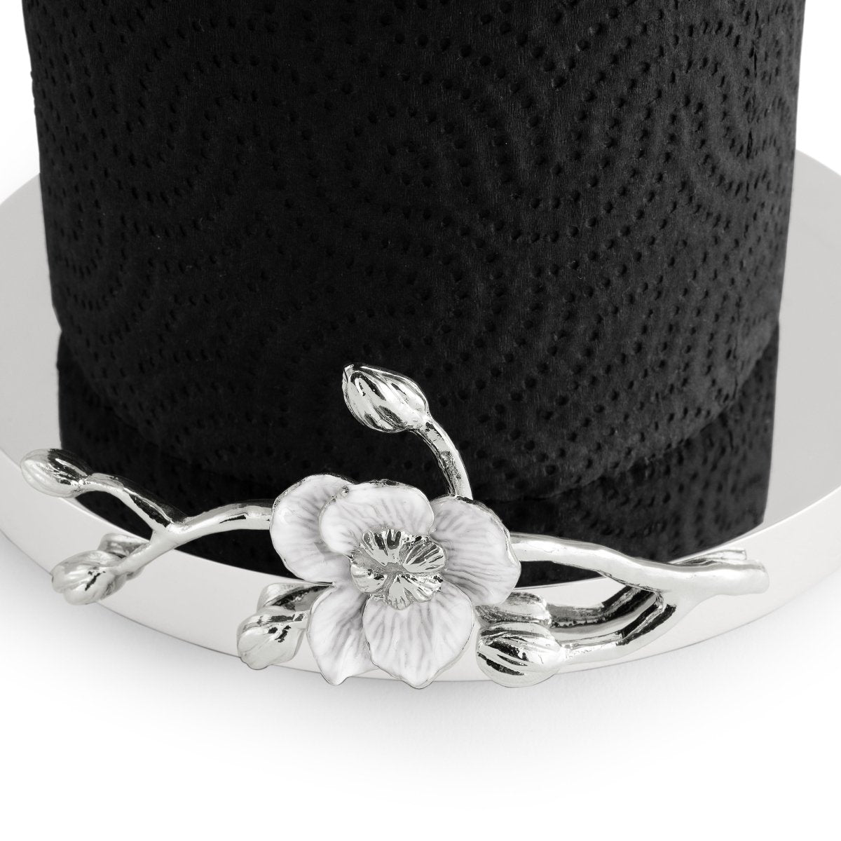 Michael Aram Silver Orchid Paper Towel Holder