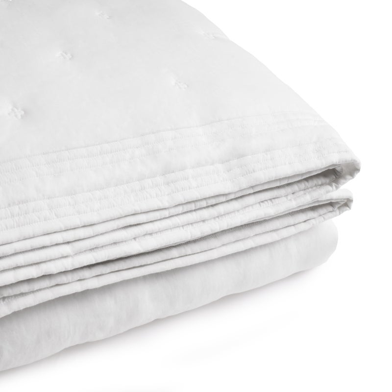 Michael Aram Tufted Quilt King Coverlet - Cloud