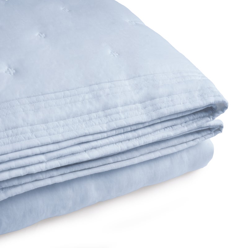 Michael Aram Tufted Quilt Queen Coverlet - Sky