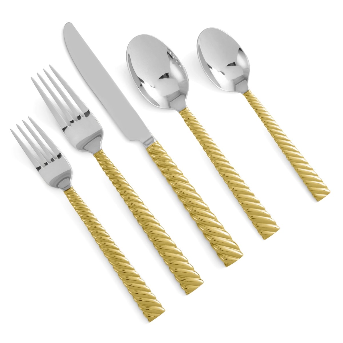 Michael Aram Twist 5-Piece Flatware Set Gold - Discon