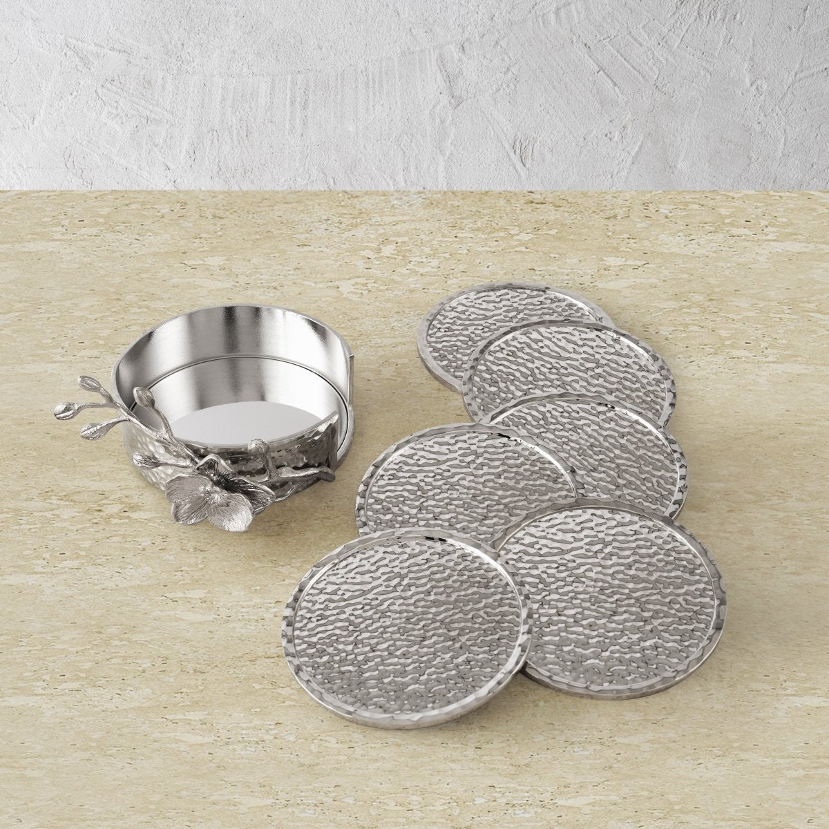 Michael Aram White Orchid Drink Coaster Set
