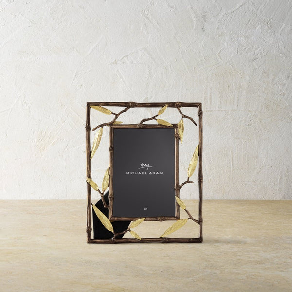 Michael Aram Botanical 2024 Leaf Gold Frame 5x7 Picture Frame