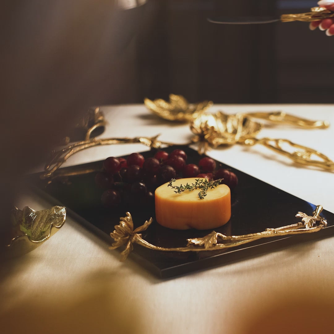 Dahlia Cheese Board with Knife