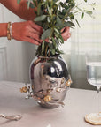 Pomegranate Silver & Gold Vase