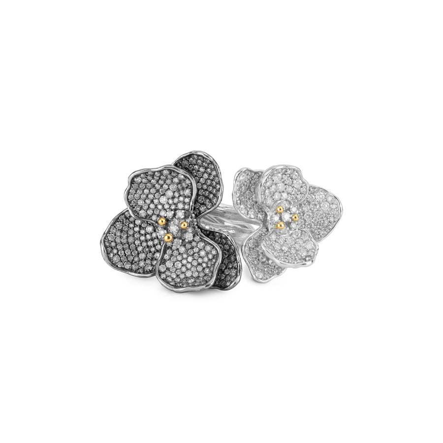 Orchid Double Ring with Diamonds