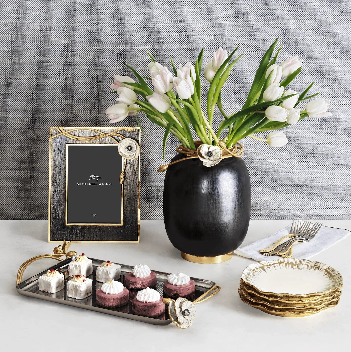 Anemone Tidbit Plate Set – Michael Aram Anemone Tidbit Plate Set – Michael Aram